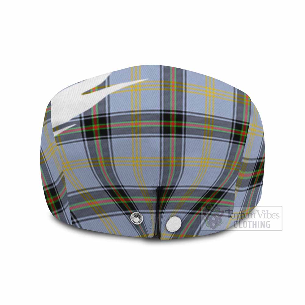 Bell Tartan Loch Ness Monster Scottish Heritage Art Flat Cap, Jeff Cap