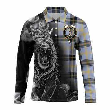 Bell Tartan Long Sleeve Polo Shirt Roaring Lion Heritage