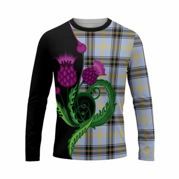 Bell Tartan Long Sleeve T-Shirt Traditional Scottish Thistle