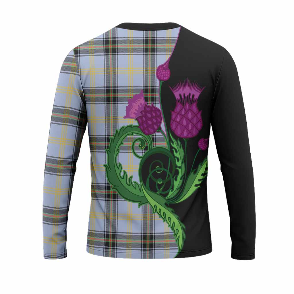Bell Tartan Long Sleeve T-Shirt Traditional Scottish Thistle