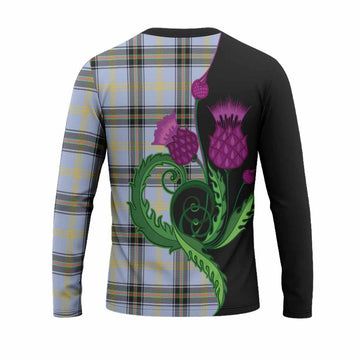Bell Tartan Long Sleeve T-Shirt Traditional Scottish Thistle