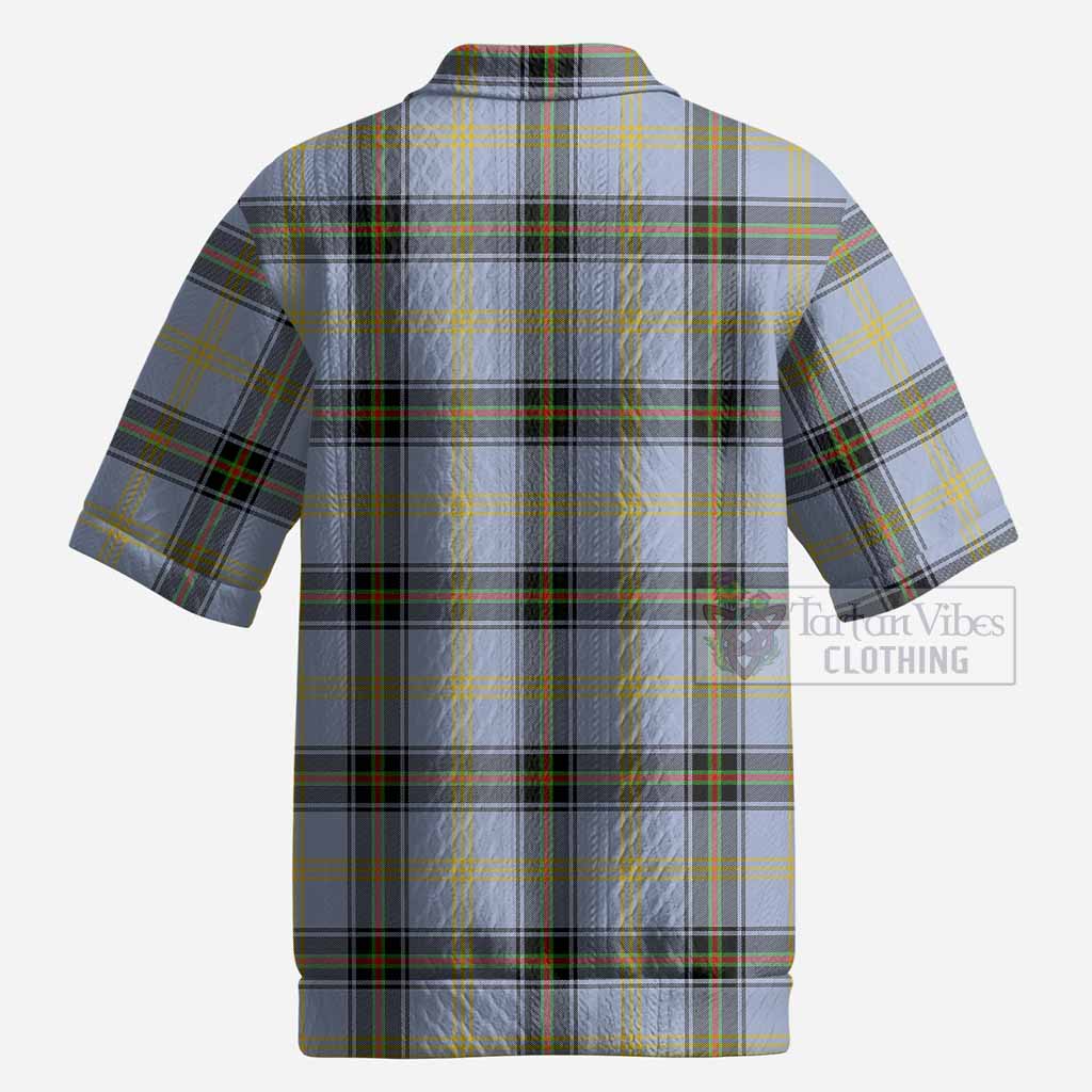 Bell Tartan Men’s Polo Sweater Top with Family Crest