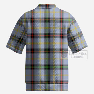 Bell Tartan Men’s Polo Sweater Top with Family Crest