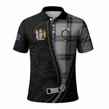 Bell Tartan Polo Shirt New Zealand Pattern Unique Zipper Stylized