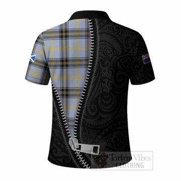 Bell Tartan Polo Shirt New Zealand Pattern Unique Zipper Stylized