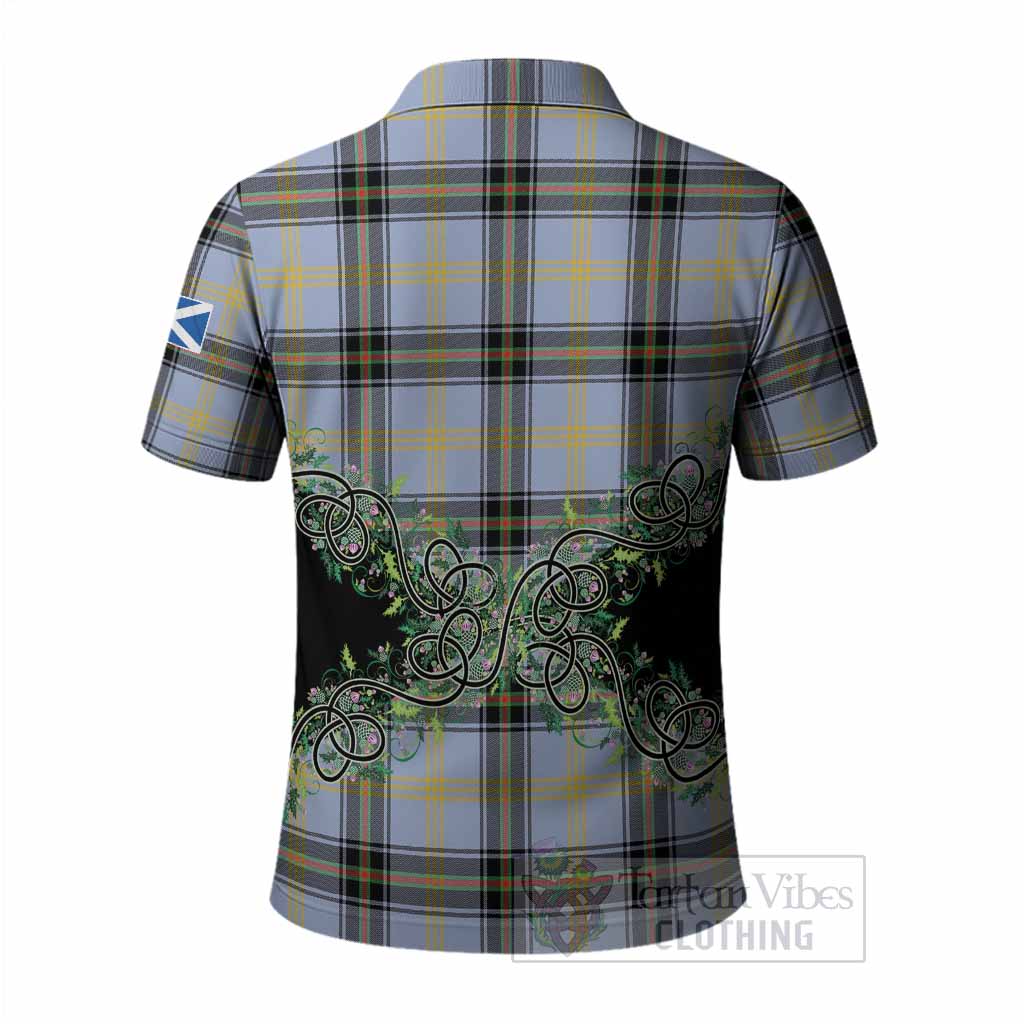 Bell Tartan Polo Shirt Thistle Scottish Spirit