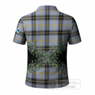 Bell Tartan Polo Shirt Thistle Scottish Spirit