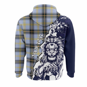 Bell Tartan Scottish Hoodie Angry Lion With Soccer Ball Style