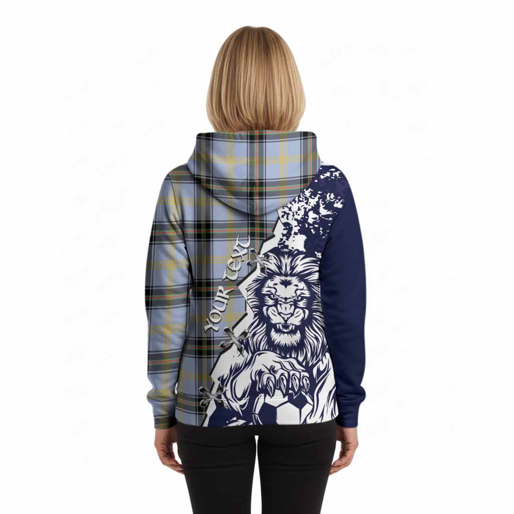 Bell Tartan Scottish Hoodie Angry Lion With Soccer Ball Style