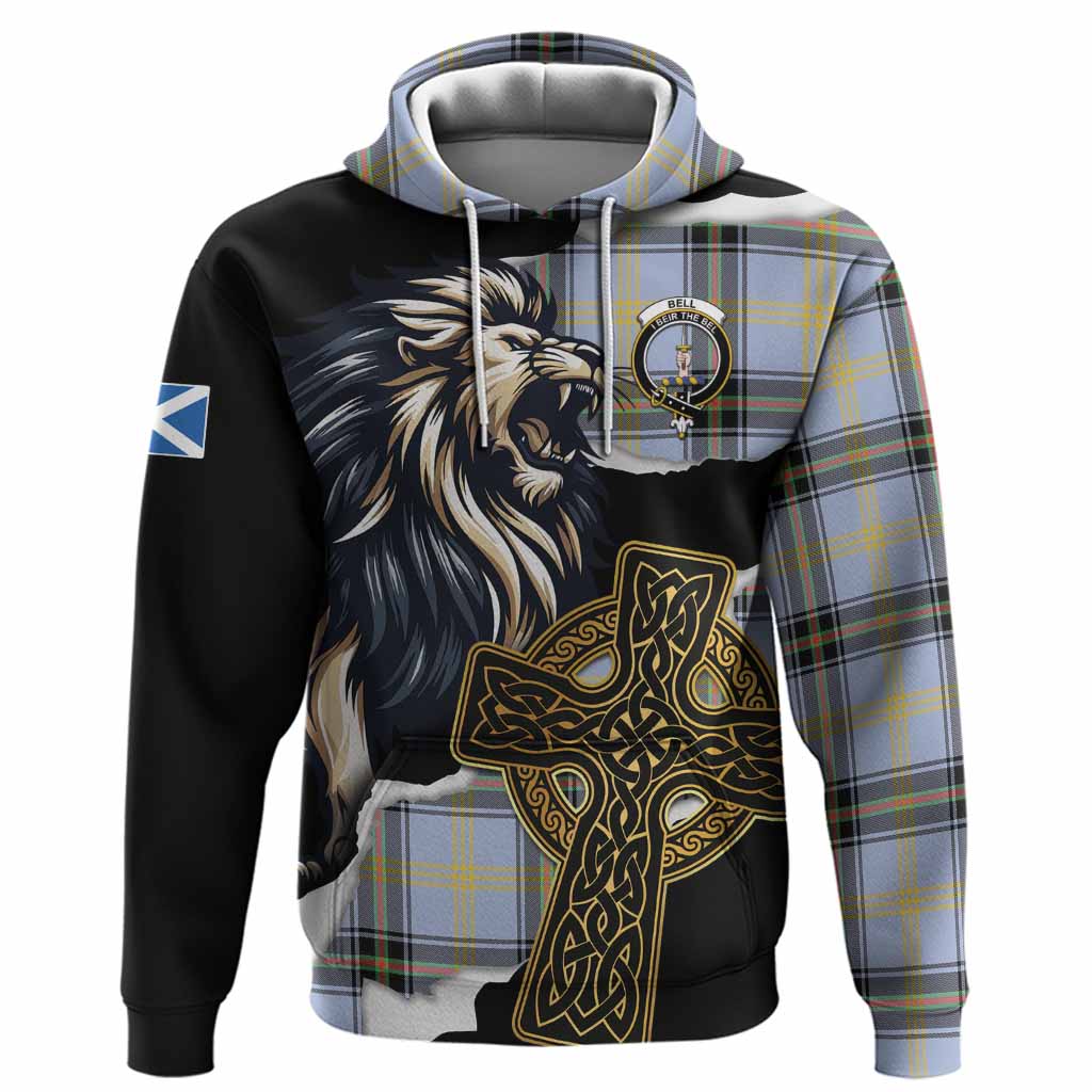 Bell Tartan Scottish Hoodie Lion Celtic Heritage