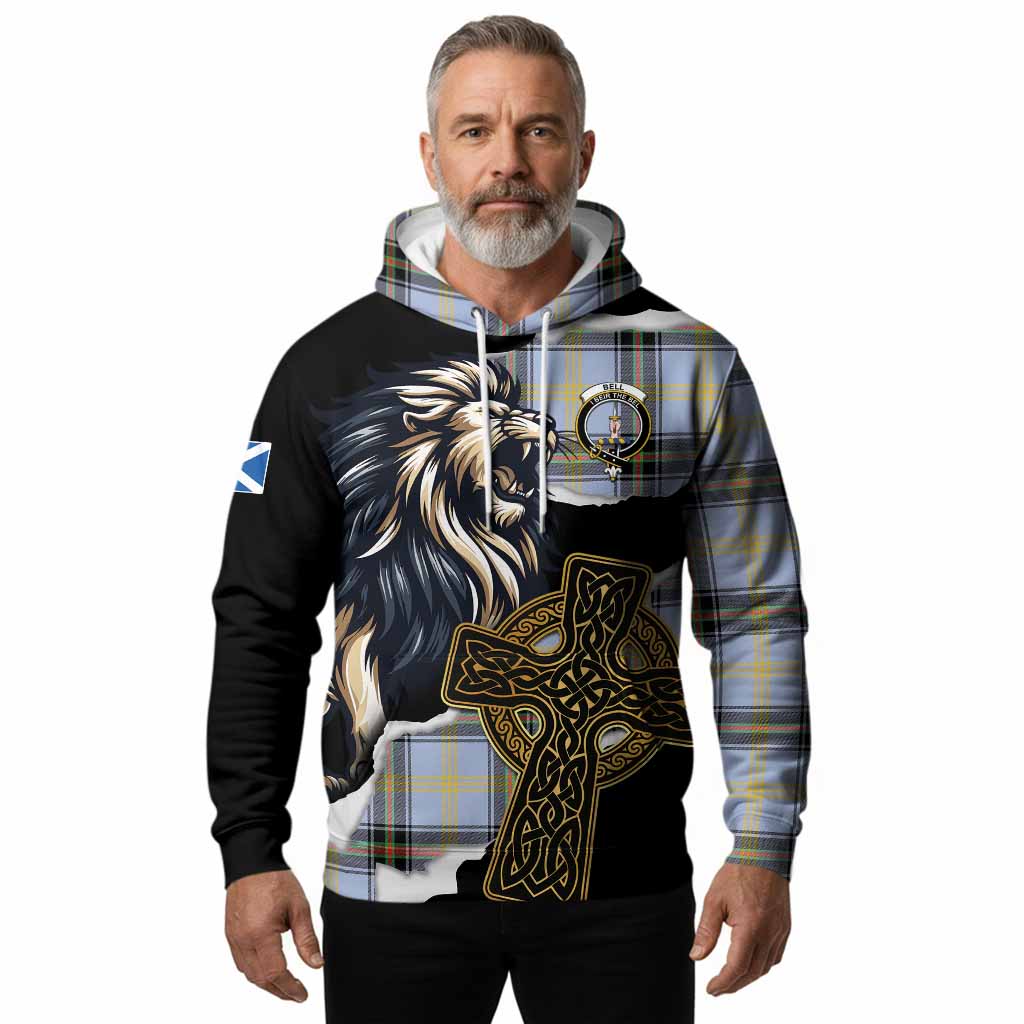 Bell Tartan Scottish Hoodie Lion Celtic Heritage