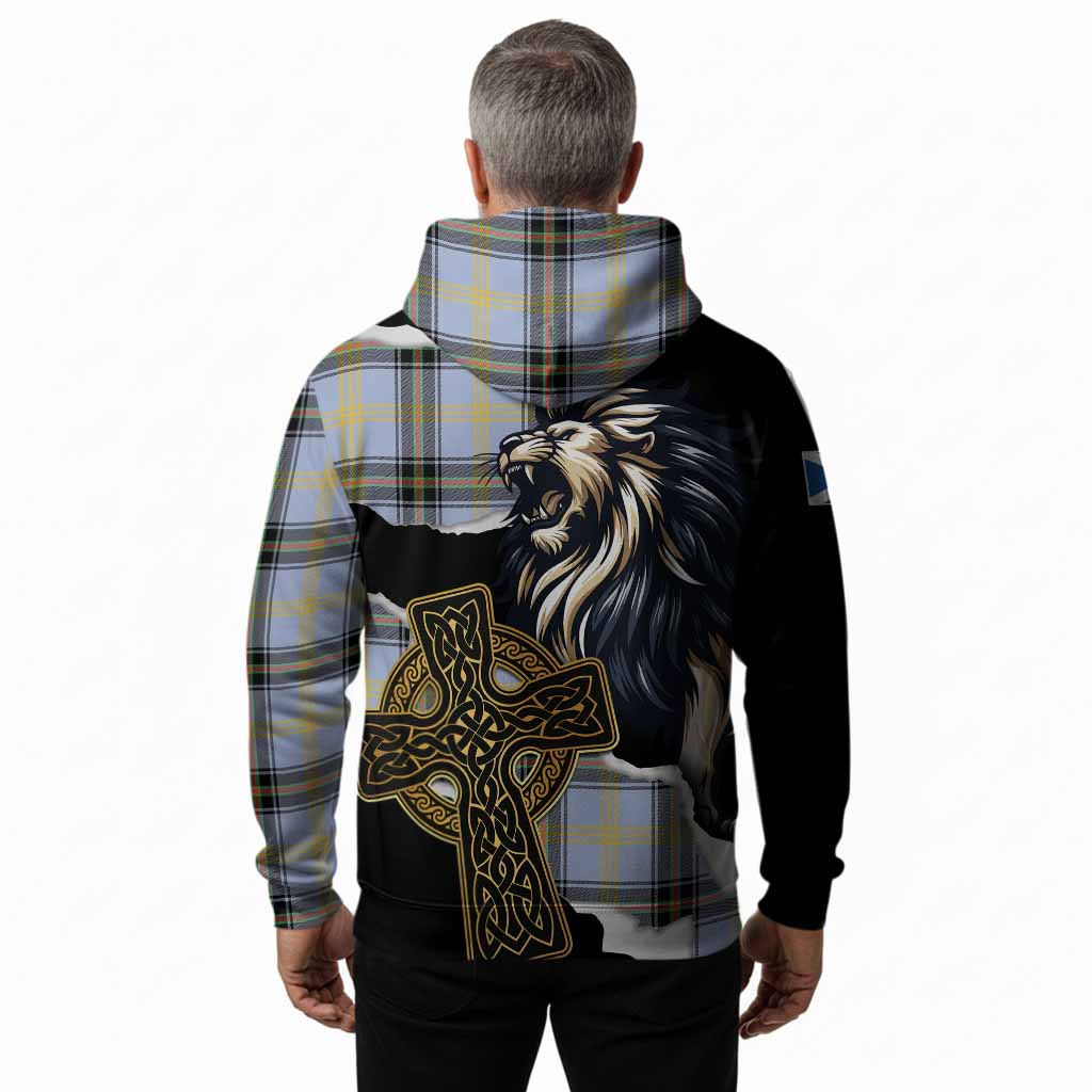 Bell Tartan Scottish Hoodie Lion Celtic Heritage