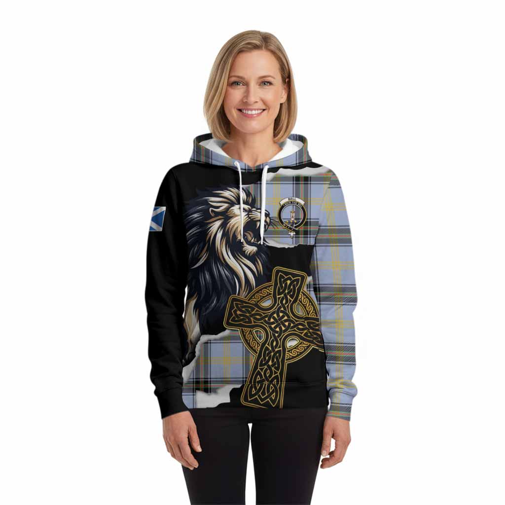 Bell Tartan Scottish Hoodie Lion Celtic Heritage