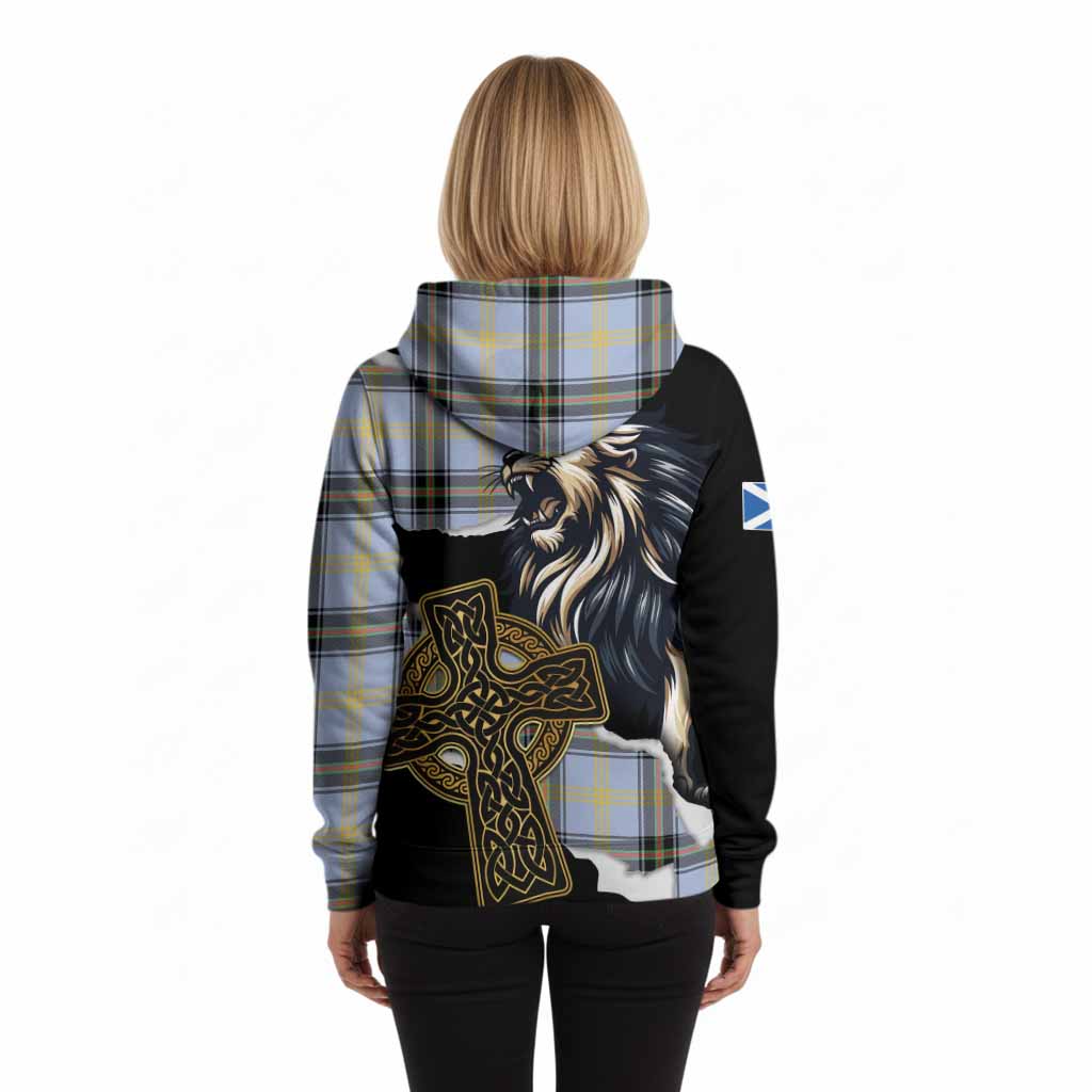 Bell Tartan Scottish Hoodie Lion Celtic Heritage
