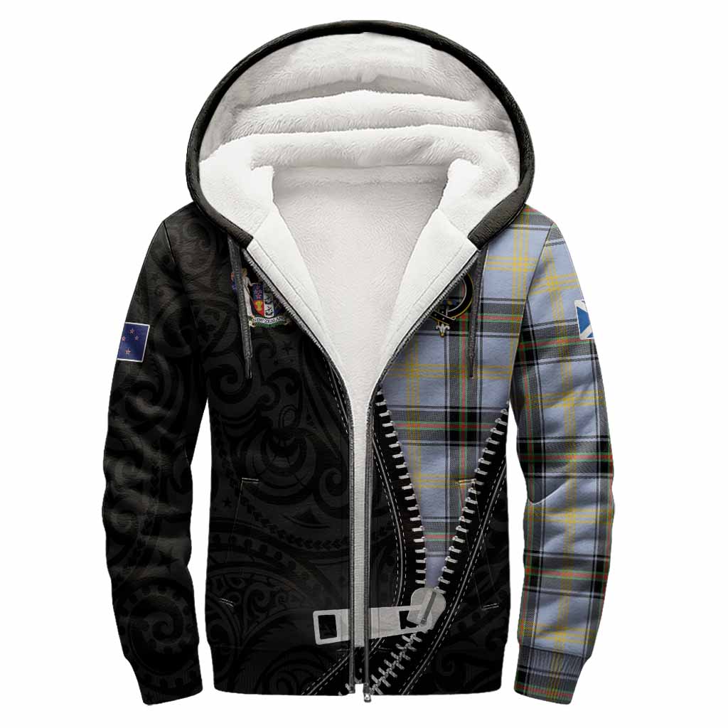 Bell Tartan Sherpa Hoodie New Zealand Pattern Unique Zipper Stylized