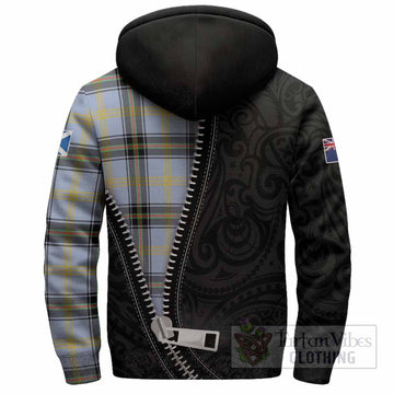 Bell Tartan Sherpa Hoodie New Zealand Pattern Unique Zipper Stylized