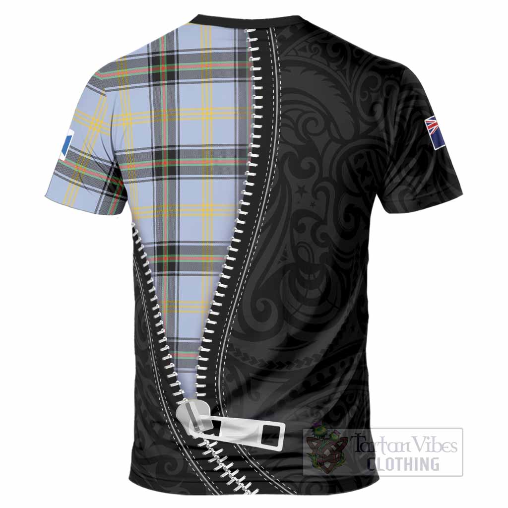 Bell Tartan T-Shirt New Zealand Pattern Unique Zipper Stylized