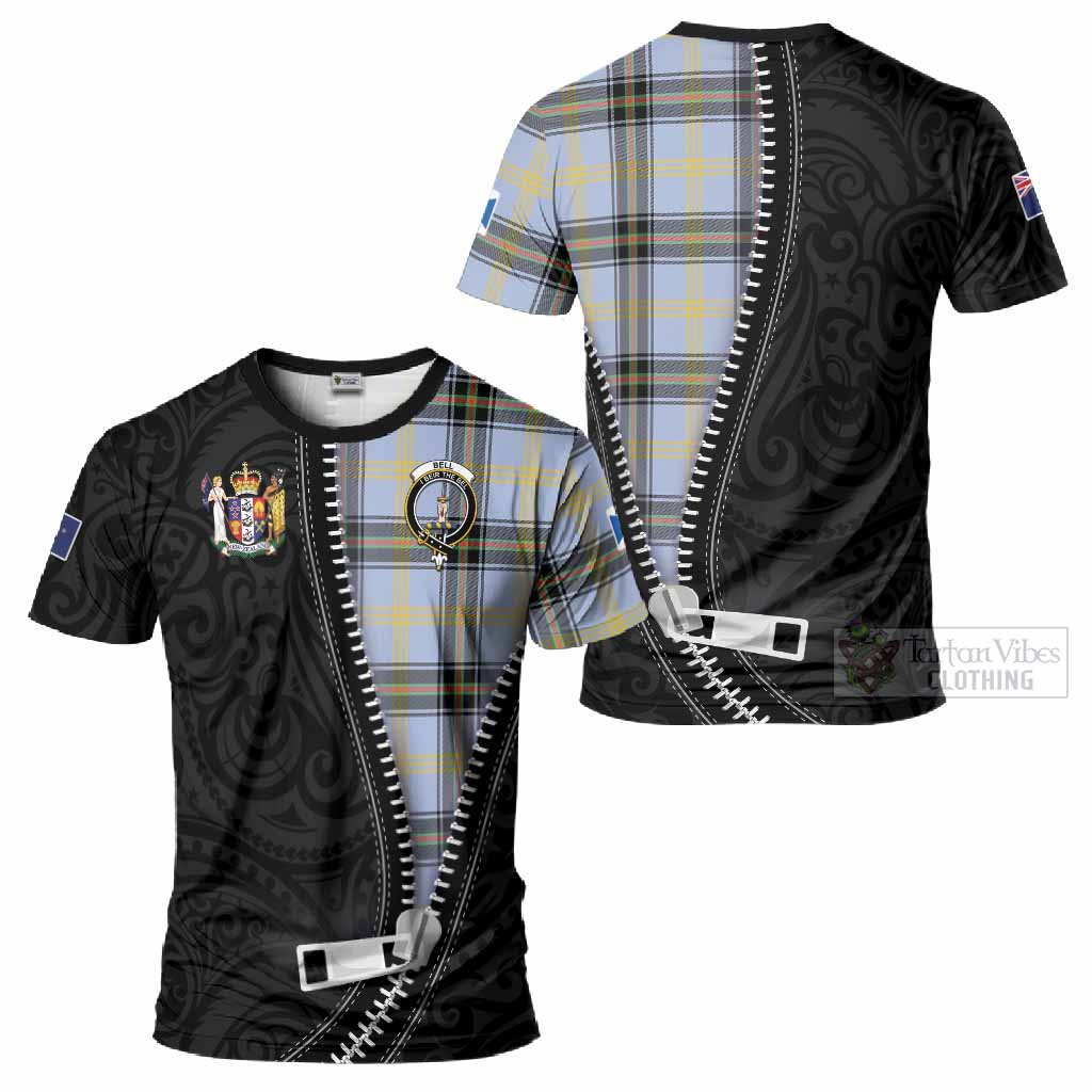Bell Tartan T-Shirt New Zealand Pattern Unique Zipper Stylized
