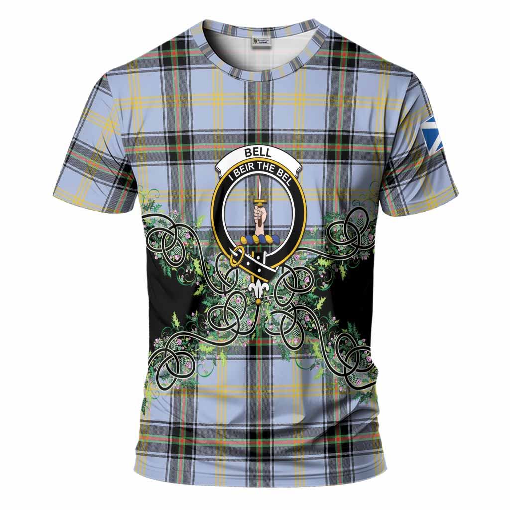 Bell Tartan T-Shirt Thistle Scottish Spirit