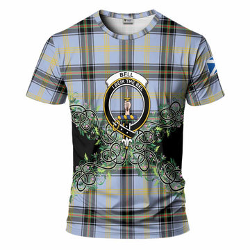 Bell Tartan T-Shirt Thistle Scottish Spirit