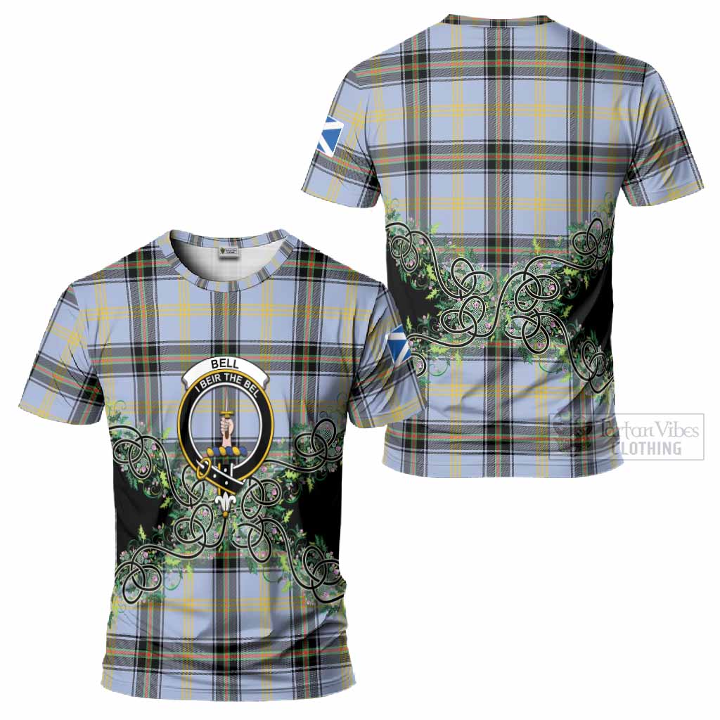 Bell Tartan T-Shirt Thistle Scottish Spirit