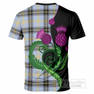 Bell Tartan T-Shirt Traditional Scottish Thistle