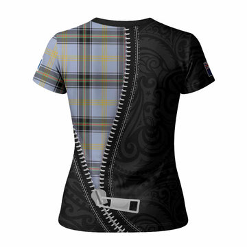 Bell Tartan Women T shirt New Zealand Pattern Unique Zipper Stylized
