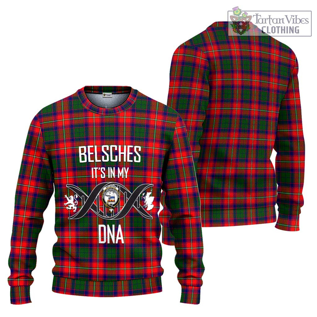 Belsches Tartan Ugly Sweater with Family Crest DNA In Me Style Unisex - Tartan Vibes Clothing