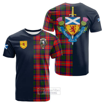 Belsches Tartan Cotton T-shirt Alba with Scottish Lion Royal Arm Half Style Kid's Shirt - Tartan Vibes Clothing