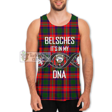Belsches Tartan Men's Tank Top with Family Crest DNA In Me Style Men - Tartan Vibes Clothing
