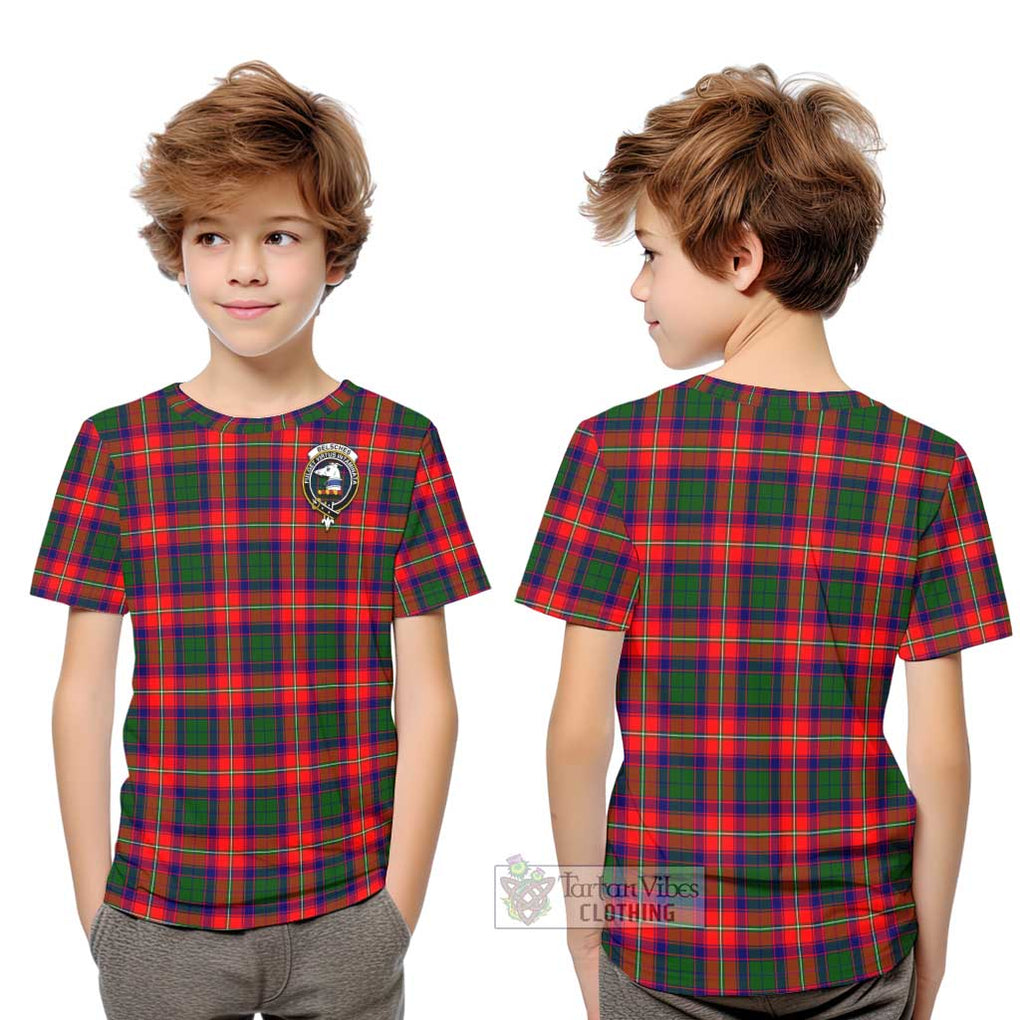 Belsches Tartan Kid T-Shirt with Family Crest Youth XL Size14 - Tartan Vibes Clothing
