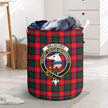 Belsches Tartan Laundry Basket with Family Crest One Size - Tartan Vibes Clothing