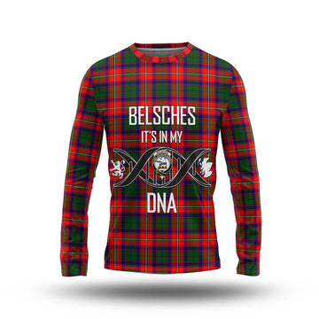 Belsches Tartan Long Sleeve T-Shirt with Family Crest DNA In Me Style Unisex - Tartan Vibes Clothing