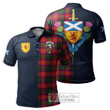 Belsches Tartan Polo Shirt Alba with Scottish Lion Royal Arm Half Style Kid - Tartan Vibes Clothing