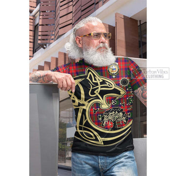 Belsches Tartan Cotton T-shirt with Family Crest Celtic Wolf Style Men's Shirt - Tartan Vibes Clothing