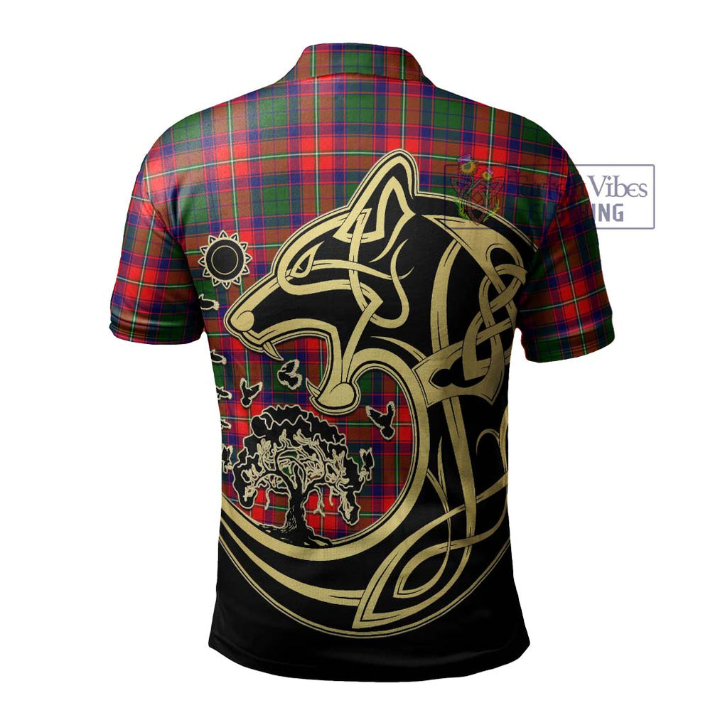Belsches Tartan Polo Shirt with Family Crest Celtic Wolf Style - Tartan Vibes Clothing