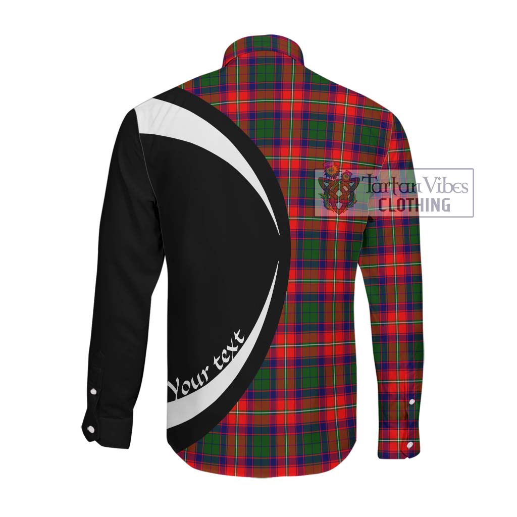 Belsches Tartan Long Sleeve Button Up with Family Crest Circle Style Men's Shirt - Tartan Vibes Clothing