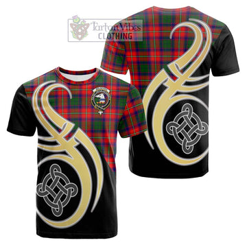 Belsches Tartan Cotton T-shirt with Family Crest and Celtic Symbol Style Kid's Shirt - Tartan Vibes Clothing