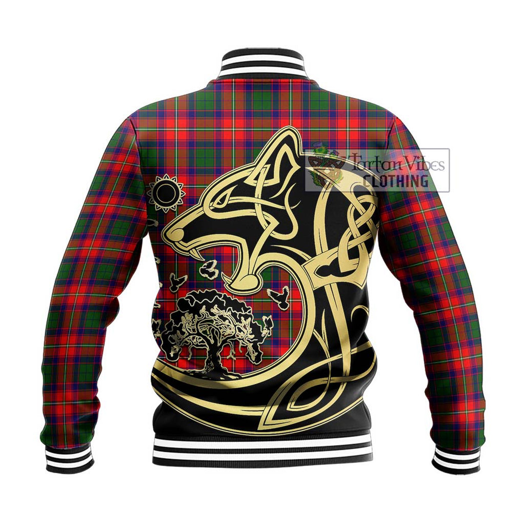 Belsches Tartan Baseball Jacket with Family Crest Celtic Wolf Style - Tartan Vibes Clothing