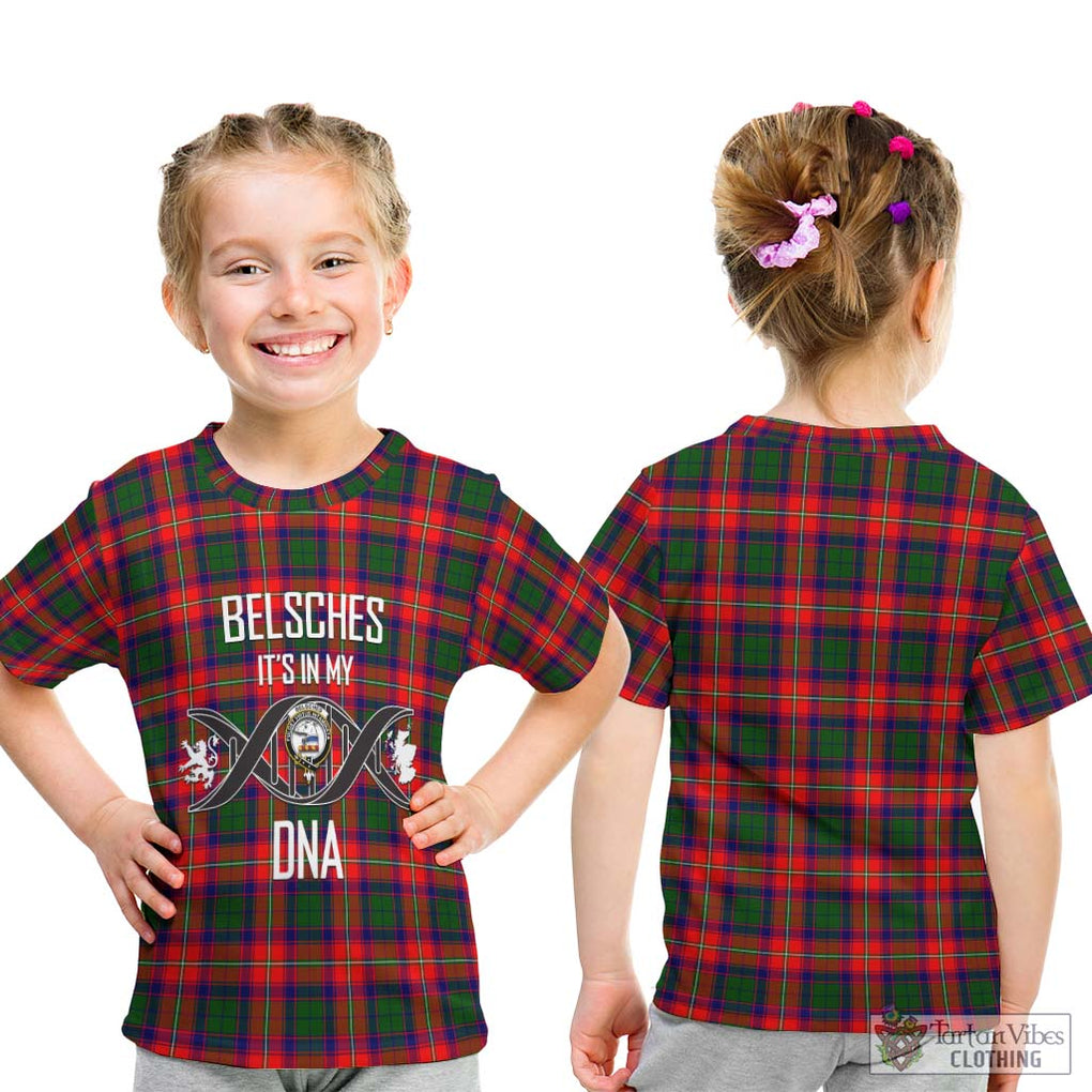Belsches Tartan Kid T-Shirt with Family Crest DNA In Me Style - Tartan Vibes Clothing