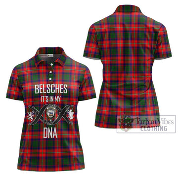 Belsches Tartan Women's Polo Shirt with Family Crest DNA In Me Style - Tartan Vibes Clothing