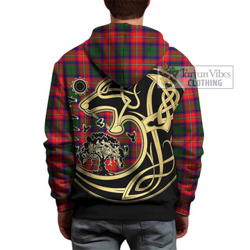 Belsches Tartan Hoodie with Family Crest Celtic Wolf Style - Tartan Vibes Clothing