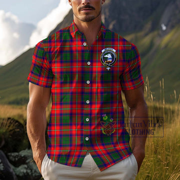 Belshes Tartan Cotton Hawaiian Shirt with Family Crest Kid - Tartan Vibes Clothing