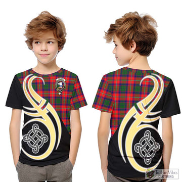 Belshes Tartan Kid T-Shirt with Family Crest and Celtic Symbol Style Youth XL Size14 - Tartan Vibes Clothing