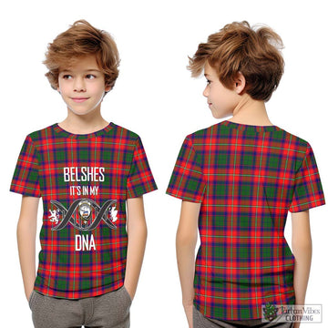 Belshes Tartan Kid T-Shirt with Family Crest DNA In Me Style Youth XL Size14 - Tartan Vibes Clothing