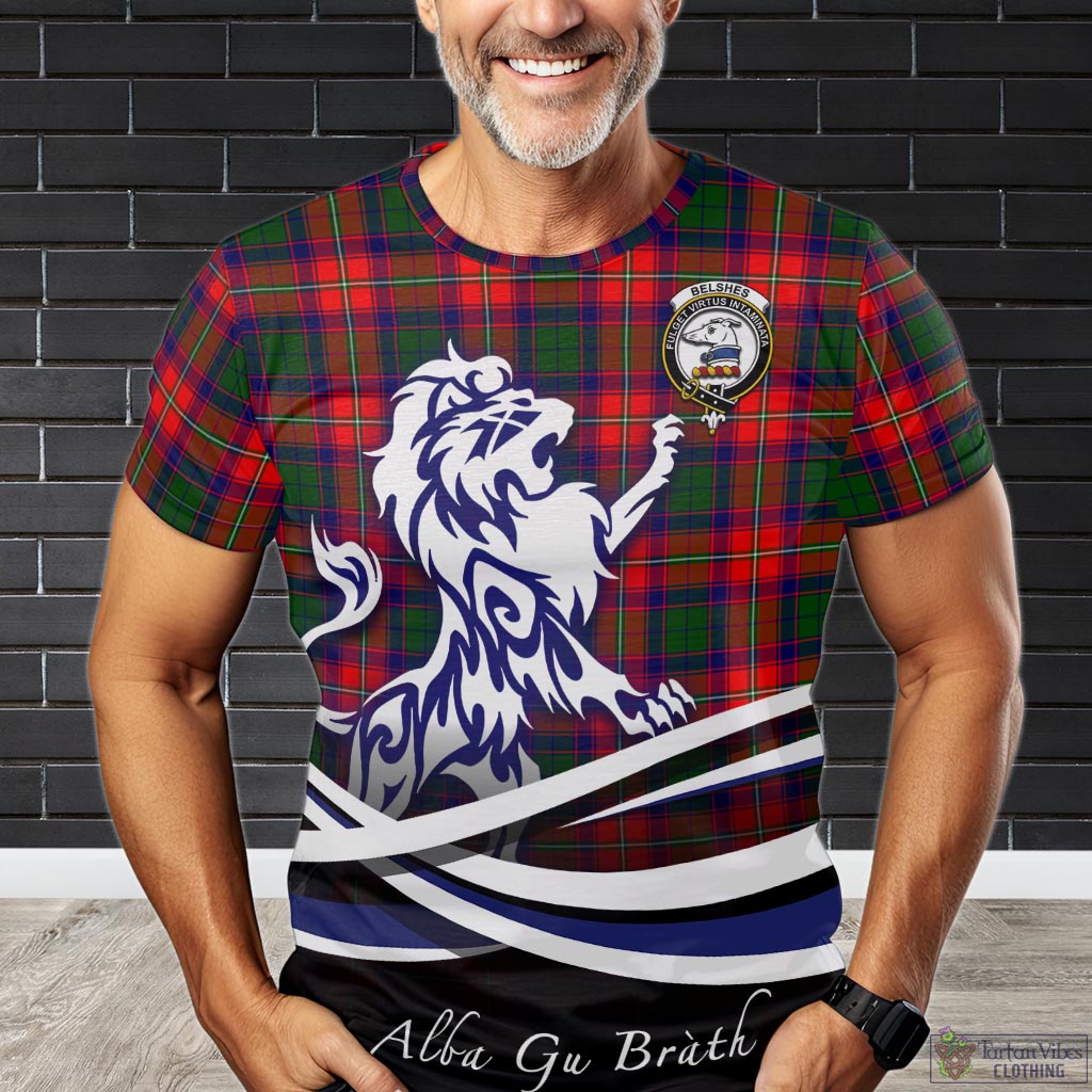 Belshes Tartan T-Shirt with Alba Gu Brath Regal Lion Emblem Kid's Shirt - Tartan Vibes Clothing