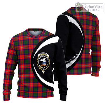 Belshes Tartan Ugly Sweater with Family Crest Circle Style Unisex - Tartan Vibes Clothing