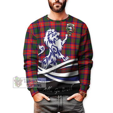 Belshes Tartan Sweatshirt with Alba Gu Brath Regal Lion Emblem Unisex - Tartan Vibes Clothing