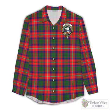 Belshes Tartan Women's Casual Shirt with Family Crest Female - Tartan Vibes Clothing