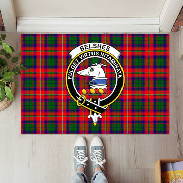 Belshes Tartan Rubber Doormat with Family Crest L 60*90cm - Tartan Vibes Clothing
